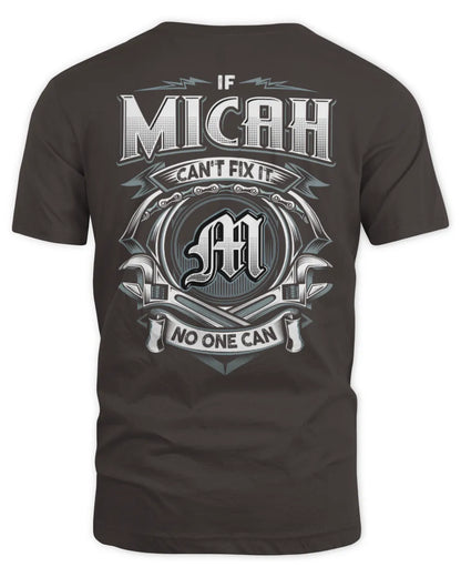 MICAH AP81-K4-626 - Personalized Ahmed Quote Apparel “If Ahmed Can't Fix It, No One Can” - Unisex Standard T-Shirt - Dark Chocolate