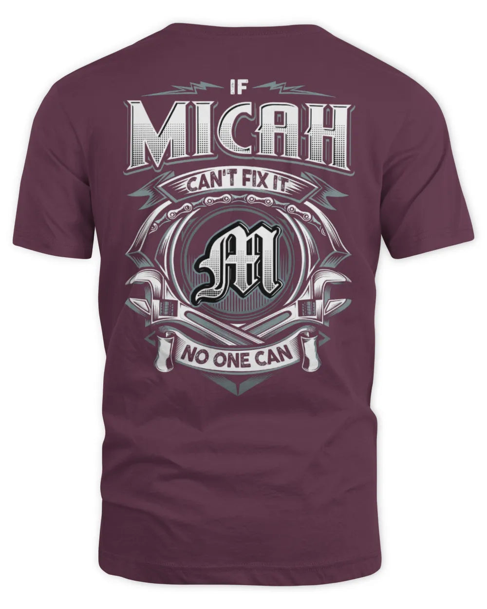 MICAH AP81-K4-626 - Personalized Ahmed Quote Apparel “If Ahmed Can't Fix It, No One Can” - Unisex Standard T-Shirt - Maroon