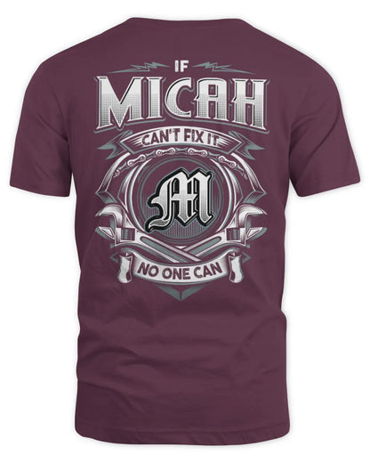 MICAH AP81-K4-626 - Personalized Ahmed Quote Apparel “If Ahmed Can't Fix It, No One Can” - Unisex Standard T-Shirt - Maroon