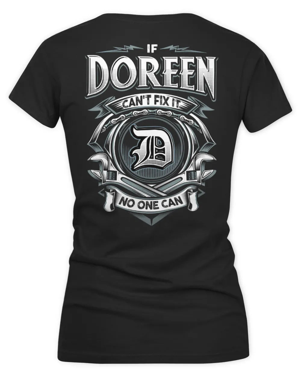 DOREEN AP81-K4-626 - Personalized Ahmed Quote Apparel “If Ahmed Can't Fix It, No One Can” - Women's V-Neck T-Shirt - Black