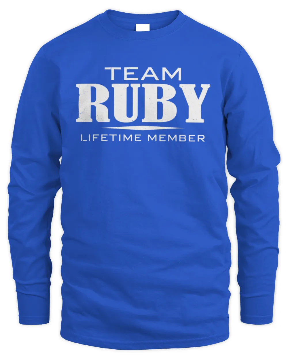 RUBY BL62-K4-128 - Personalized “Team NAME Lifetime Member” - Men's Long Sleeved T-Shirt - Royal