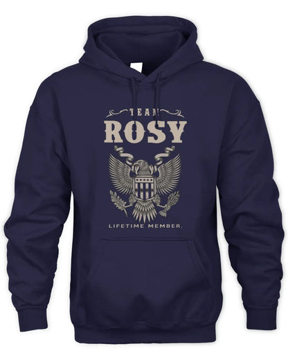 ROSY TP06-K82 – Personalized Classic Style Apparel “Team NAME Lifetime Member” - Unisex Hoodie - Navy