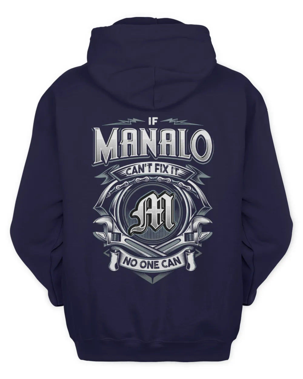 MANALO AP81-K4-626 - Personalized Ahmed Quote Apparel “If Ahmed Can't Fix It, No One Can” - Unisex Hoodie - Navy