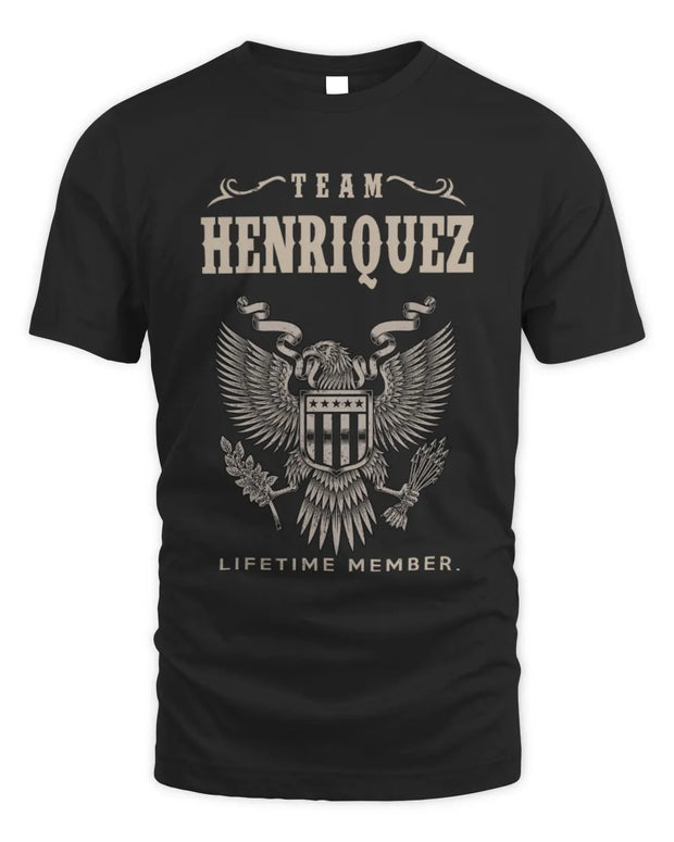 HENRIQUEZ TP06-K82 – Personalized Classic Style Apparel “Team NAME Lifetime Member”