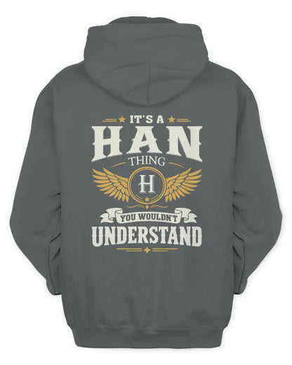 HAN KT06-M008 It’s a [NAME] Thing – You Wouldn’t Understand | Personalized Vintage T-Shirt - Unisex Hoodie - Charcoal