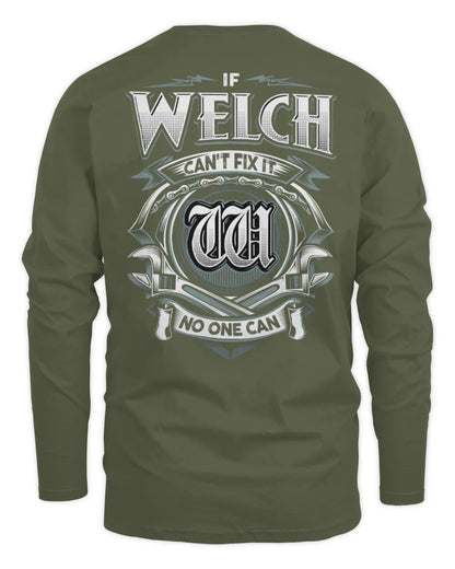 WELCH AP81-K4-626 - Personalized Ahmed Quote Apparel “If Ahmed Can't Fix It, No One Can” - Men's Long Sleeved T-Shirt - Military Green