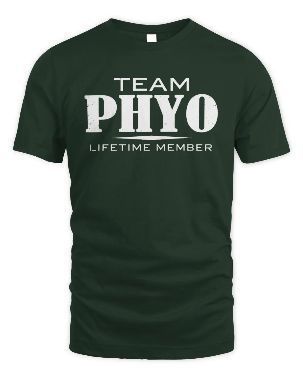 PHYO BL62-K4-128 - Personalized “Team NAME Lifetime Member” - Unisex Standard T-Shirt - Forest Green