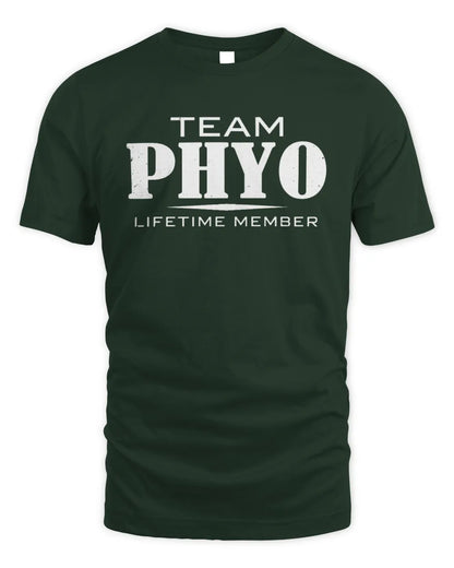 PHYO BL62-K4-128 - Personalized “Team NAME Lifetime Member” - Unisex Standard T-Shirt - Forest Green
