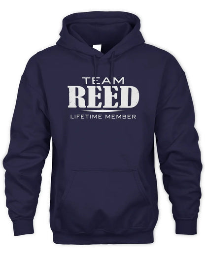 REED BL62-K4-128 - Personalized “Team NAME Lifetime Member” - Unisex Hoodie - Navy