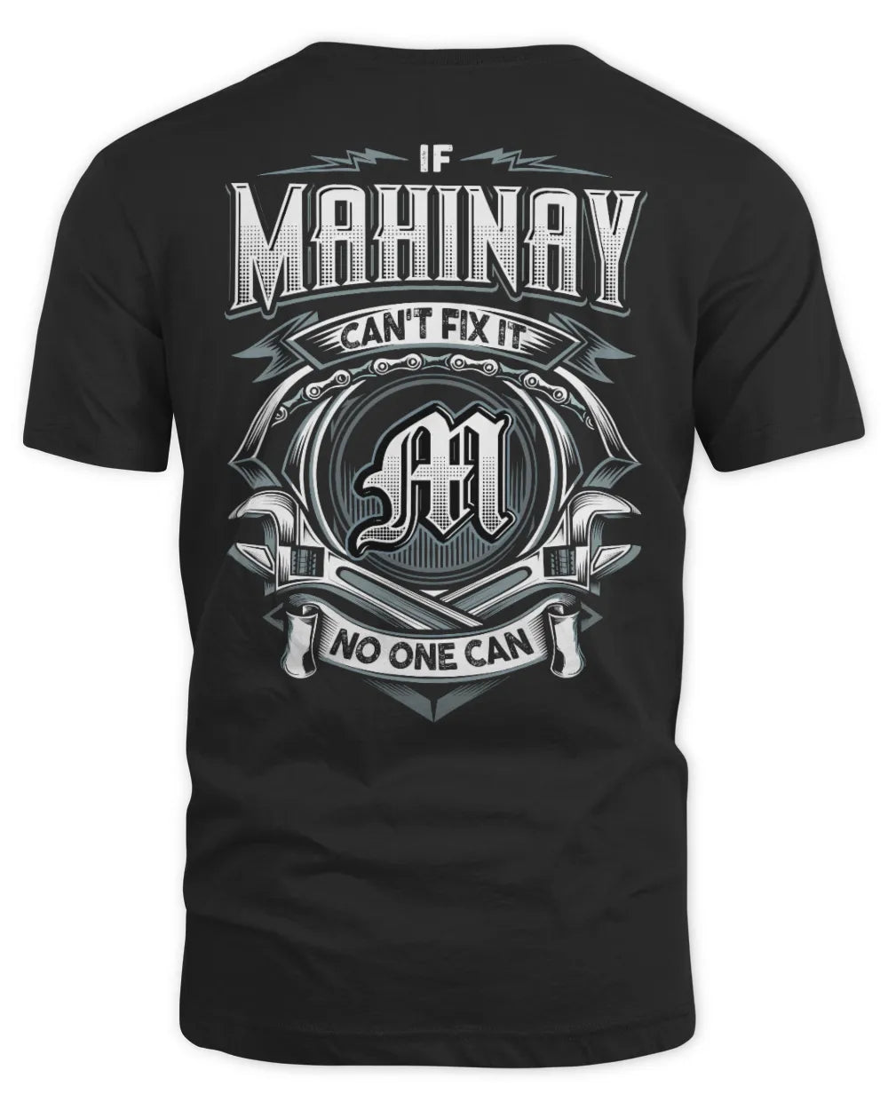 MAHINAY AP81-K4-626 - Personalized Ahmed Quote Apparel “If Ahmed Can't Fix It, No One Can” - Unisex Standard T-Shirt - Black