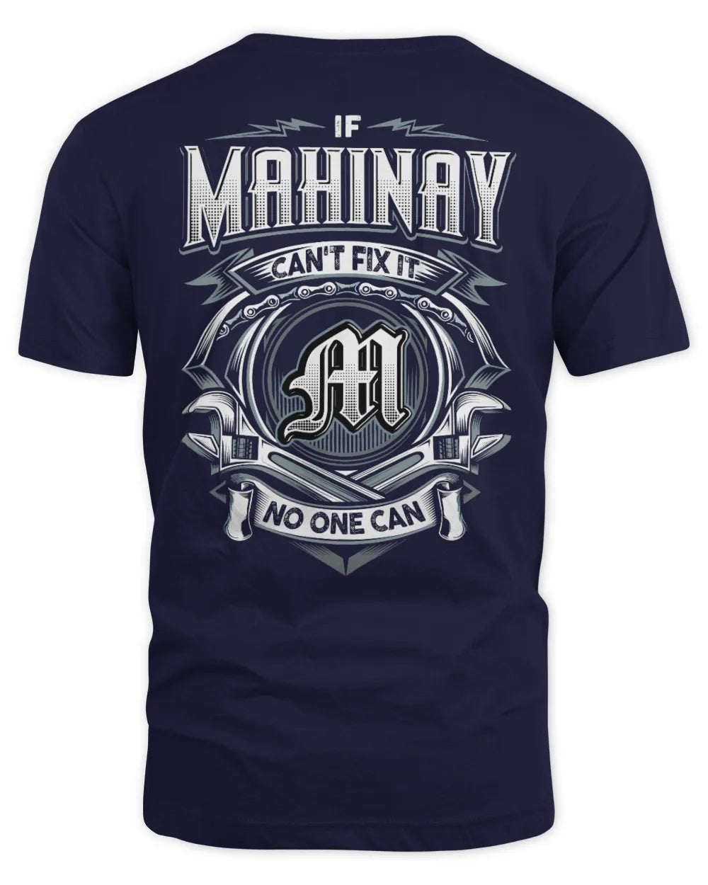 MAHINAY AP81-K4-626 - Personalized Ahmed Quote Apparel “If Ahmed Can't Fix It, No One Can” - Unisex Standard T-Shirt - Navy