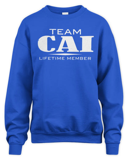 CAI BL62-K4-128 - Personalized “Team NAME Lifetime Member” - Unisex Sweatshirt - Royal