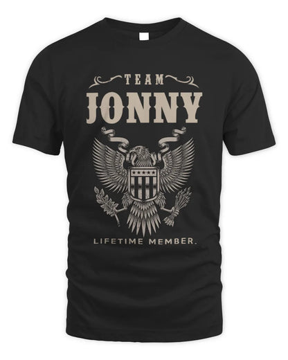 JONNY TP06-K82 – Personalized Classic Style Apparel “Team NAME Lifetime Member” - Unisex Standard T-Shirt - Black