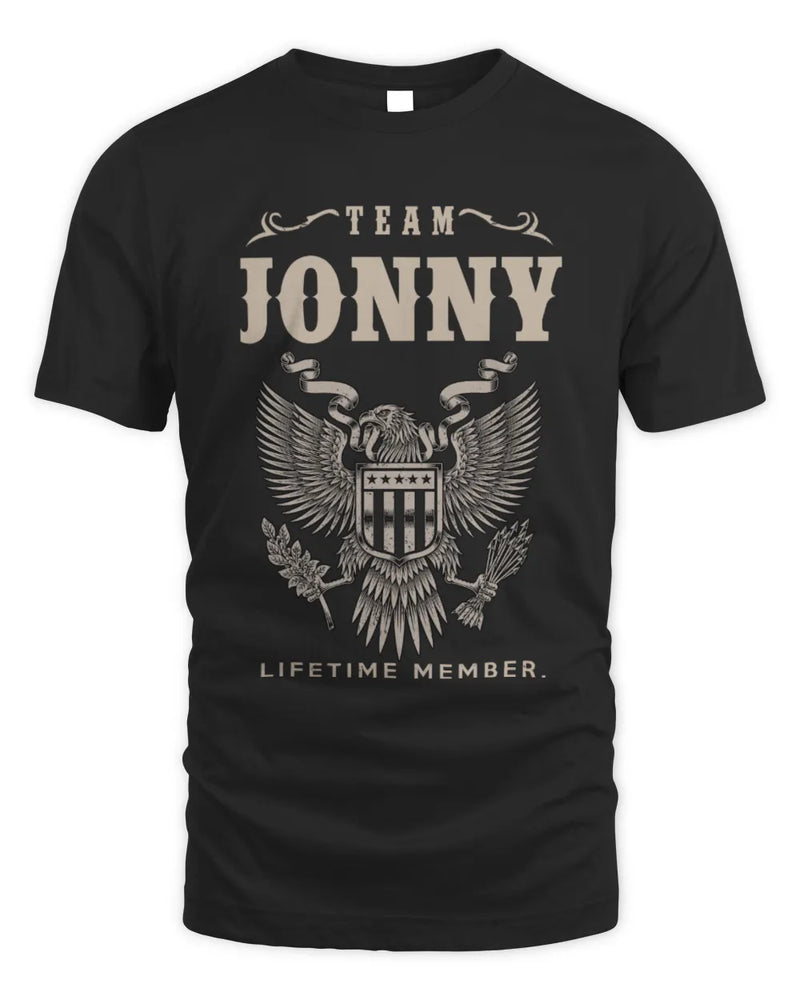JONNY TP06-K82 – Personalized Classic Style Apparel “Team NAME Lifetime Member” - Unisex Standard T-Shirt - Black