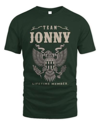 JONNY TP06-K82 – Personalized Classic Style Apparel “Team NAME Lifetime Member” - Unisex Standard T-Shirt - Forest Green