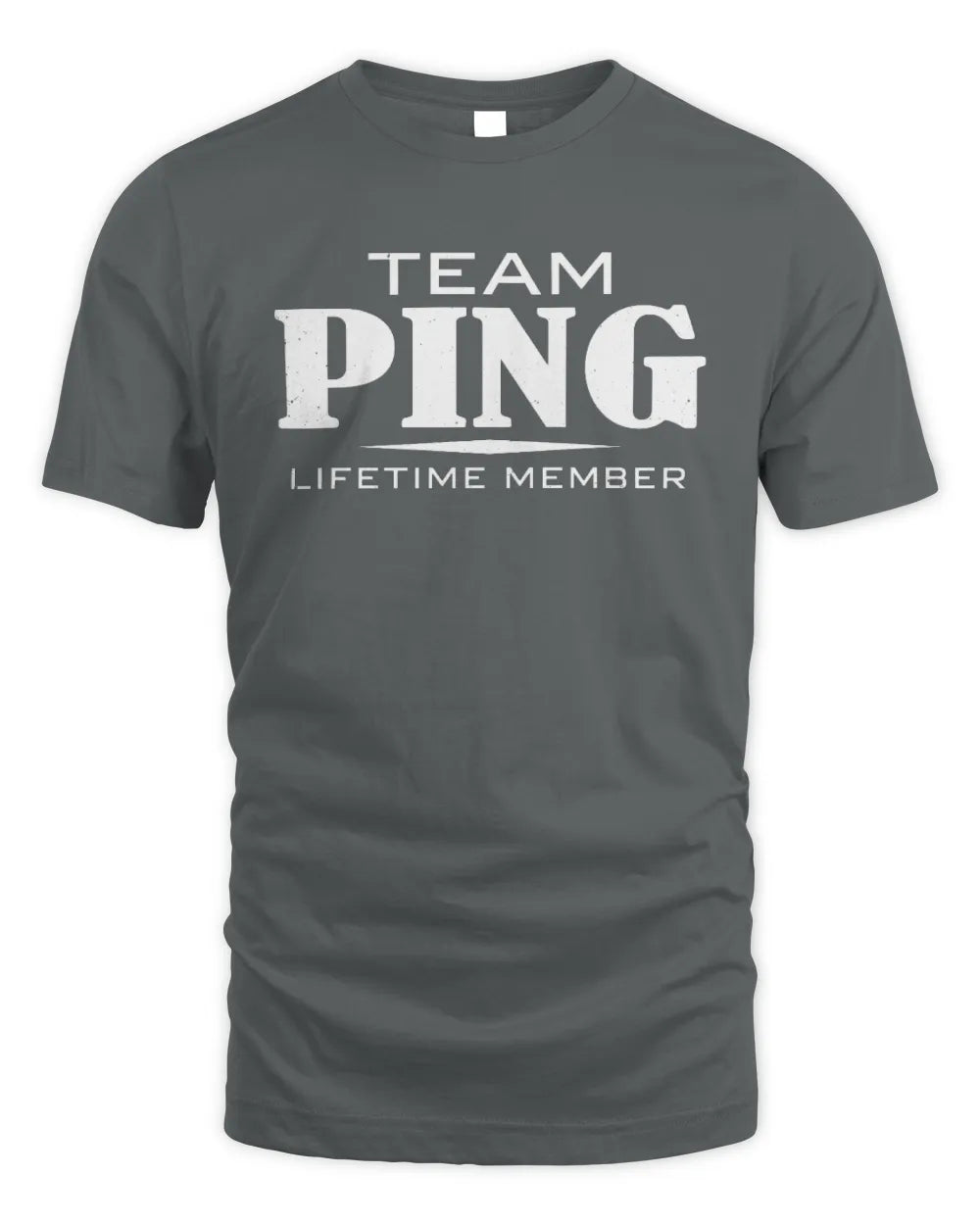 PING BL62-K4-128 - Personalized “Team NAME Lifetime Member” - Unisex Standard T-Shirt - Charcoal