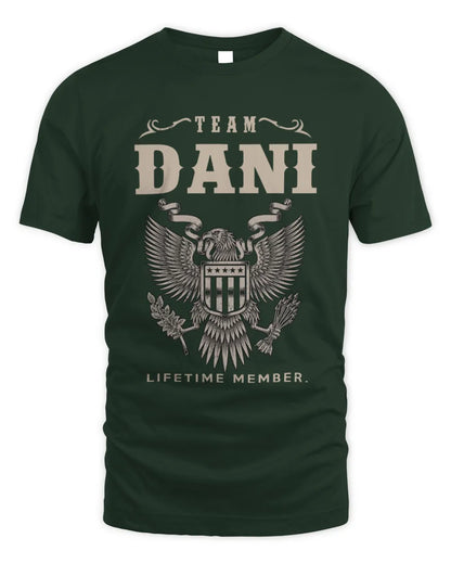 DANI TP06-K82 – Personalized Classic Style Apparel “Team NAME Lifetime Member” - Unisex Standard T-Shirt - Forest Green