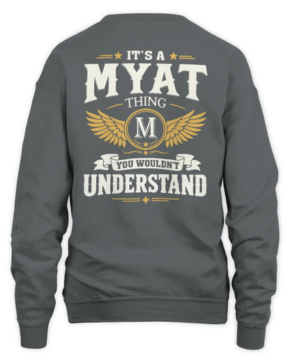 MYAT KT06-M008 It’s a [NAME] Thing – You Wouldn’t Understand | Personalized Vintage T-Shirt - Unisex Sweatshirt - Charcoal