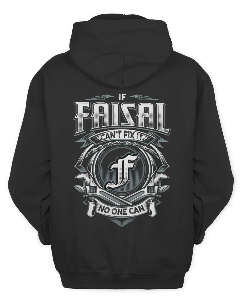 FAISAL AP81-K4-626 - Personalized Ahmed Quote Apparel “If Ahmed Can't Fix It, No One Can” - Unisex Hoodie - Black
