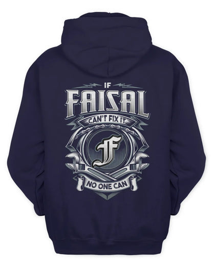 FAISAL AP81-K4-626 - Personalized Ahmed Quote Apparel “If Ahmed Can't Fix It, No One Can” - Unisex Hoodie - Navy