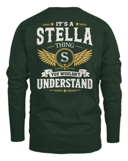STELLA KT06-M008 It’s a [NAME] Thing – You Wouldn’t Understand | Personalized Vintage T-Shirt - Men's Long Sleeved T-Shirt - Forest Green