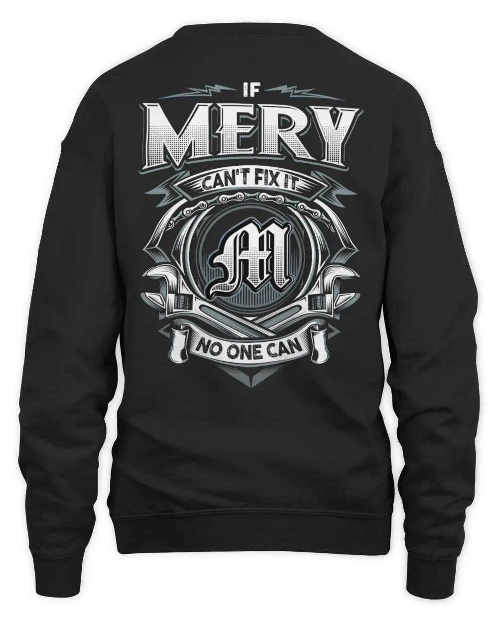 MERY AP81-K4-626 - Personalized Ahmed Quote Apparel “If Ahmed Can't Fix It, No One Can” - Unisex Sweatshirt - Black