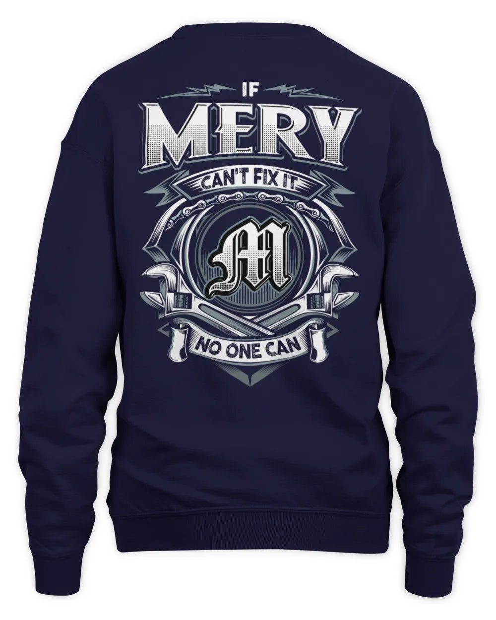 MERY AP81-K4-626 - Personalized Ahmed Quote Apparel “If Ahmed Can't Fix It, No One Can” - Unisex Sweatshirt - Navy