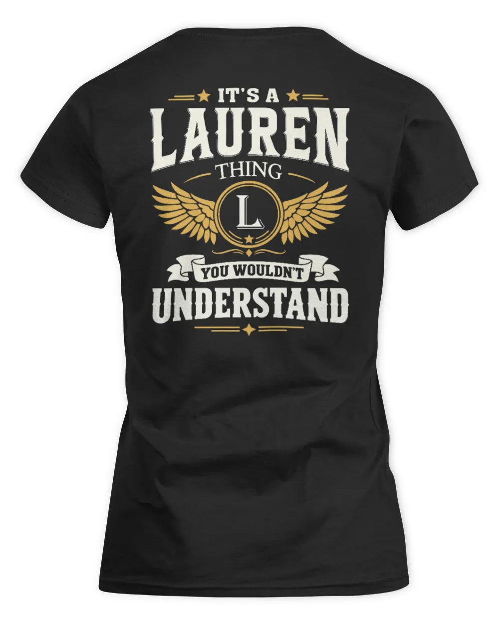 LAUREN KT06-M008 It’s a [NAME] Thing – You Wouldn’t Understand | Personalized Vintage T-Shirt - Women's Standard T-Shirt - Black