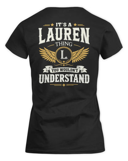 LAUREN KT06-M008 It’s a [NAME] Thing – You Wouldn’t Understand | Personalized Vintage T-Shirt - Women's Standard T-Shirt - Black