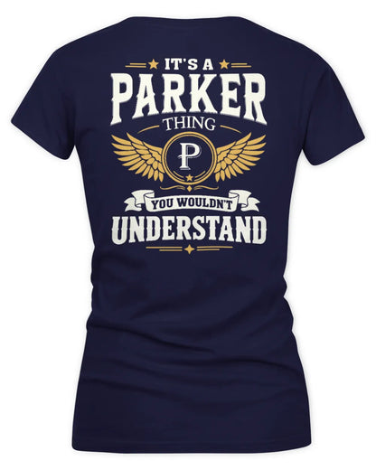 PARKER KT06-M008 It’s a [NAME] Thing – You Wouldn’t Understand | Personalized Vintage T-Shirt - Women's V-Neck T-Shirt - Navy