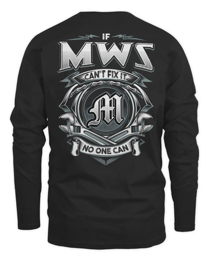 MWS AP81-K4-626 - Personalized Ahmed Quote Apparel “If Ahmed Can't Fix It, No One Can” - Men's Long Sleeved T-Shirt - Black