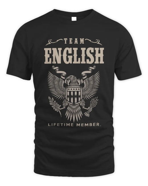 ENGLISH TP06-K82 – Personalized Classic Style Apparel “Team NAME Lifetime Member”