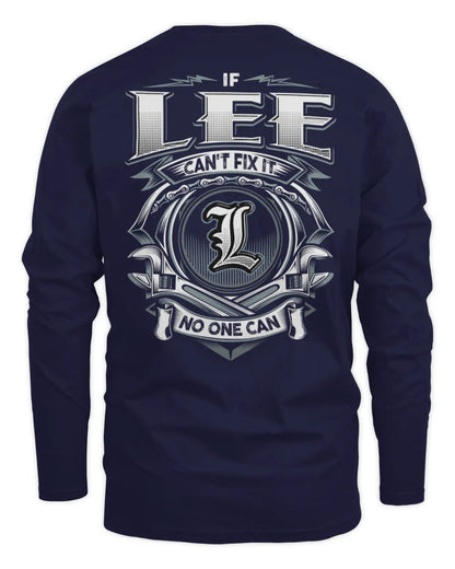 LEE AP81-K4-626 - Personalized Ahmed Quote Apparel “If Ahmed Can't Fix It, No One Can” - Men's Long Sleeved T-Shirt - Navy