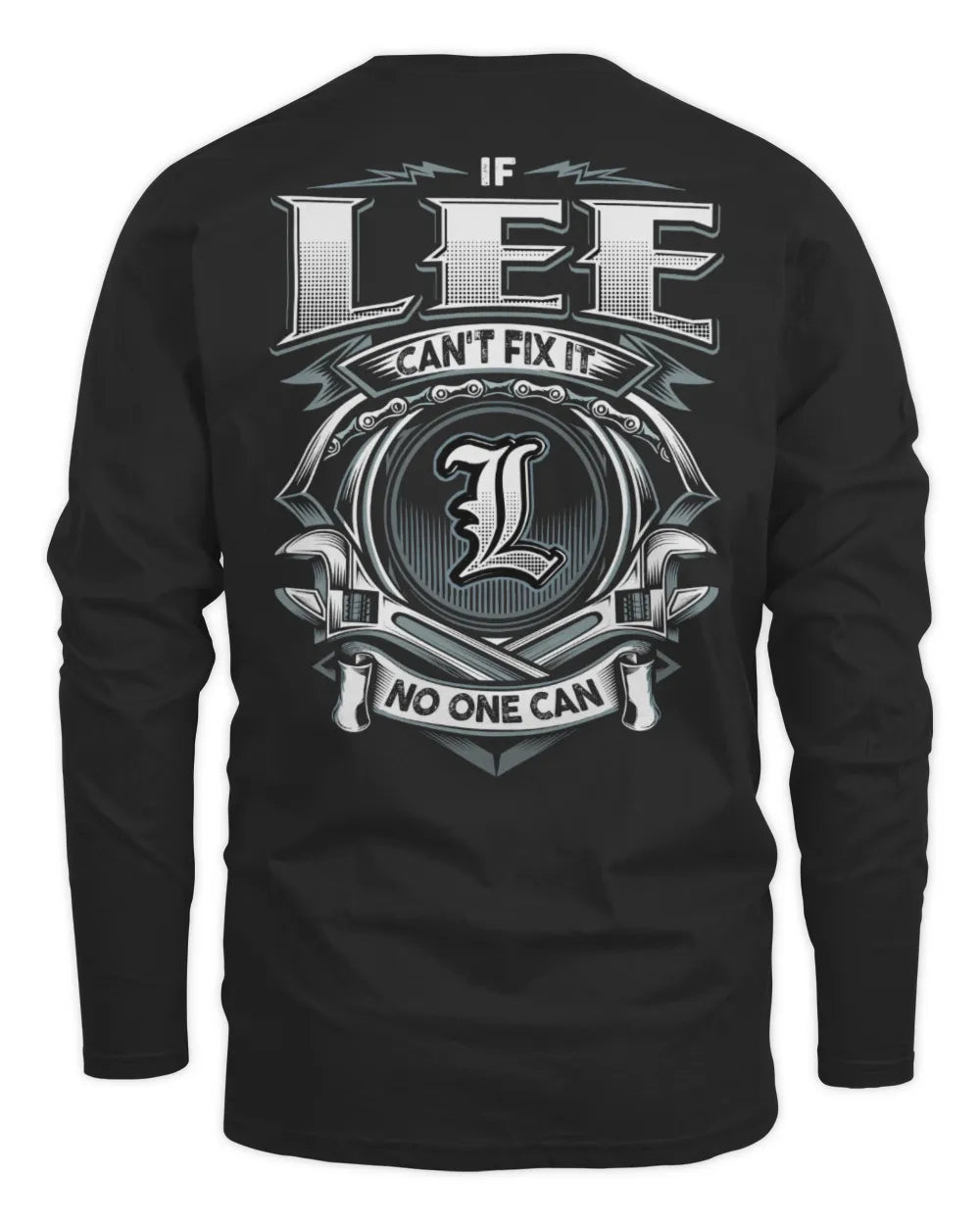 LEE AP81-K4-626 - Personalized Ahmed Quote Apparel “If Ahmed Can't Fix It, No One Can” - Men's Long Sleeved T-Shirt - Black