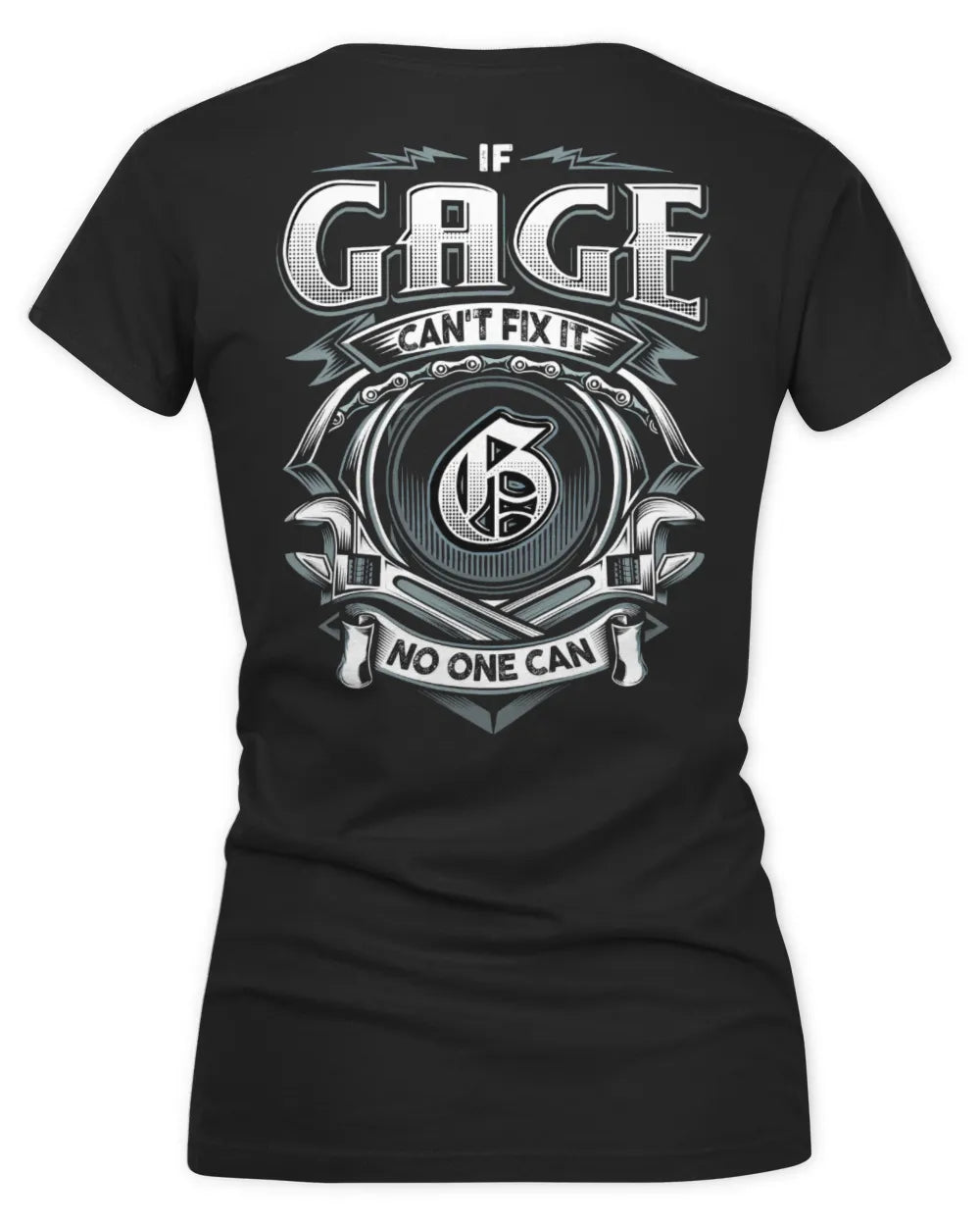 GAGE AP81-K4-626 - Personalized Ahmed Quote Apparel “If Ahmed Can't Fix It, No One Can” - Women's V-Neck T-Shirt - Black