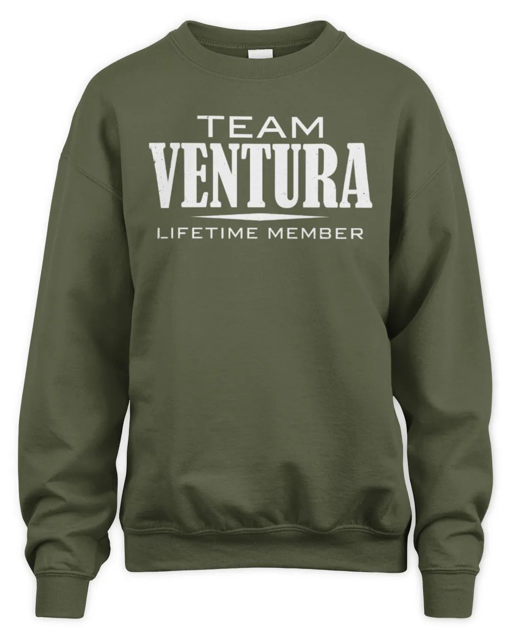 VENTURA BL62-K4-128 - Personalized “Team NAME Lifetime Member” - Unisex Sweatshirt - Military Green