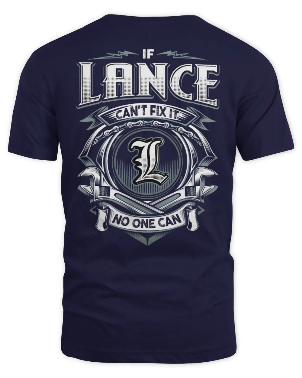 LANCE AP81-K4-626 - Personalized Ahmed Quote Apparel “If Ahmed Can't Fix It, No One Can” - Unisex Standard T-Shirt - Navy