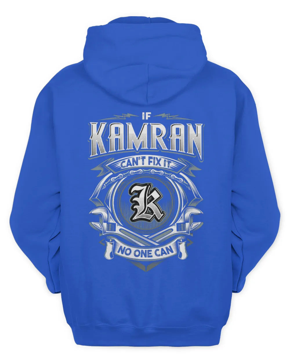 KAMRAN AP81-K4-626 - Personalized Ahmed Quote Apparel “If Ahmed Can't Fix It, No One Can” - Unisex Hoodie - Royal