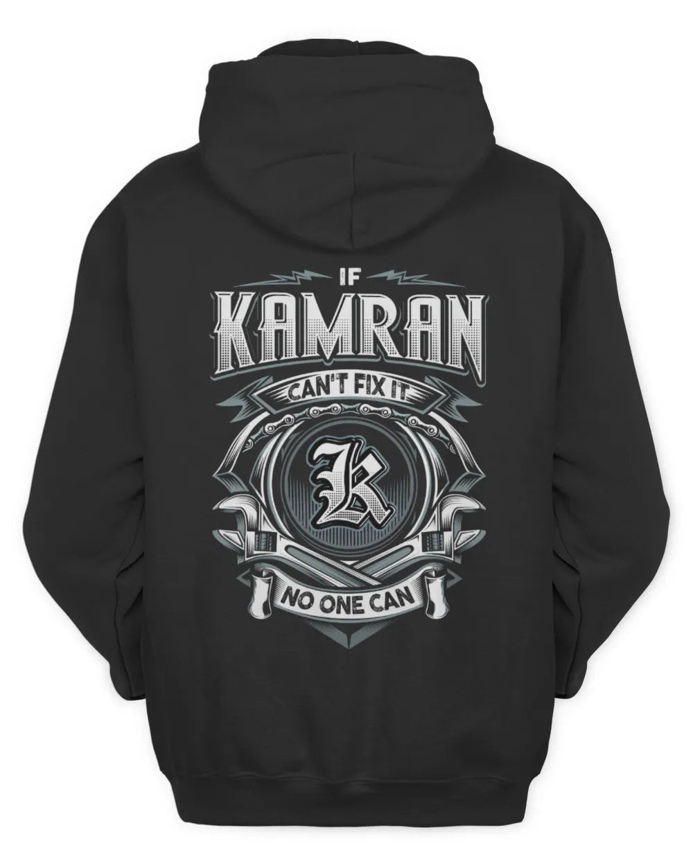 KAMRAN AP81-K4-626 - Personalized Ahmed Quote Apparel “If Ahmed Can't Fix It, No One Can” - Unisex Hoodie - Black