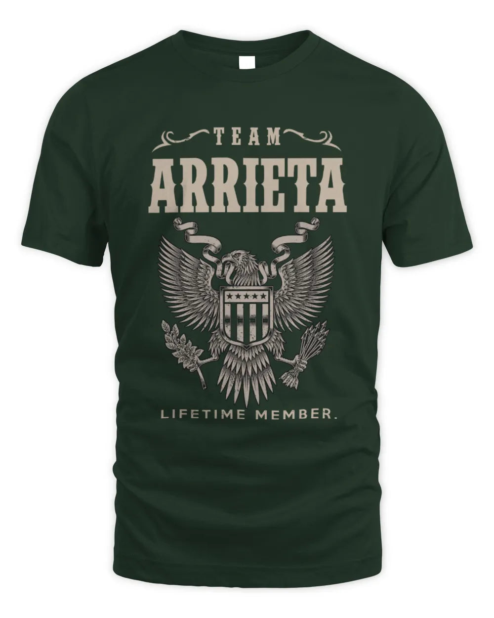 ARRIETA TP06-K82 – Personalized Classic Style Apparel “Team NAME Lifetime Member” - Unisex Standard T-Shirt - Forest Green