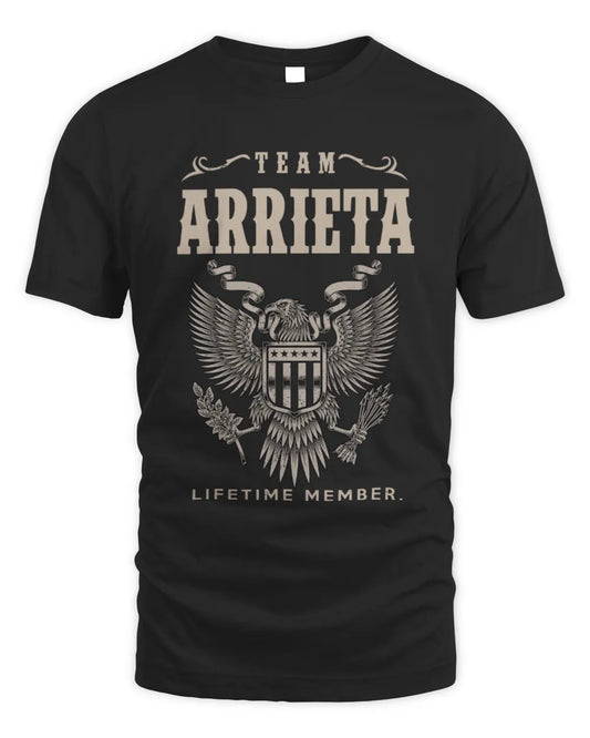 ARRIETA TP06-K82 – Personalized Classic Style Apparel “Team NAME Lifetime Member” - Unisex Standard T-Shirt - Black