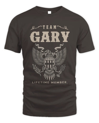 GARY TP06-K82 – Personalized Classic Style Apparel “Team NAME Lifetime Member” - Unisex Standard T-Shirt - Dark Chocolate