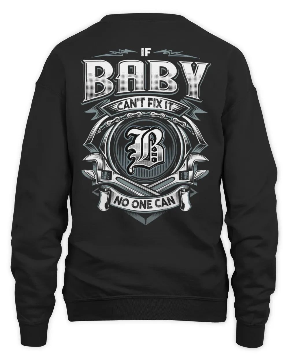 BABY AP81-K4-626 - Personalized Ahmed Quote Apparel “If Ahmed Can't Fix It, No One Can” - Unisex Sweatshirt - Black