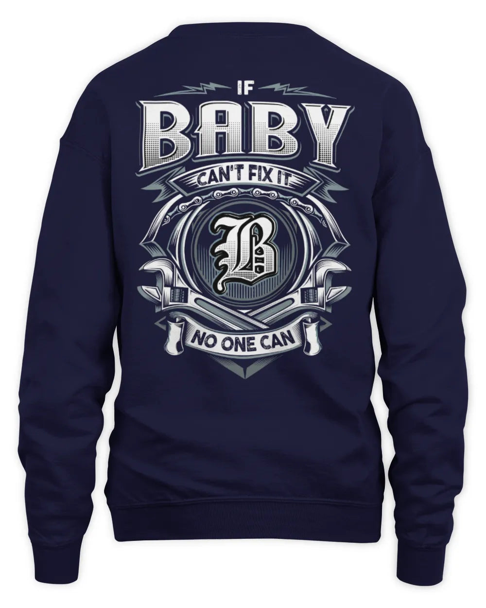 BABY AP81-K4-626 - Personalized Ahmed Quote Apparel “If Ahmed Can't Fix It, No One Can” - Unisex Sweatshirt - Navy