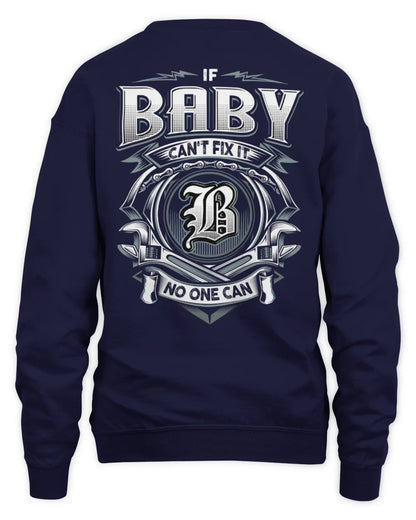 BABY AP81-K4-626 - Personalized Ahmed Quote Apparel “If Ahmed Can't Fix It, No One Can” - Unisex Sweatshirt - Navy