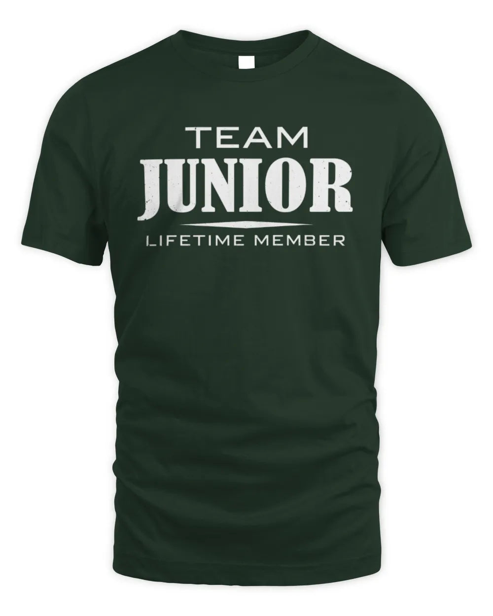 JUNIOR BL62-K4-128 - Personalized “Team NAME Lifetime Member” - Unisex Standard T-Shirt - Forest Green