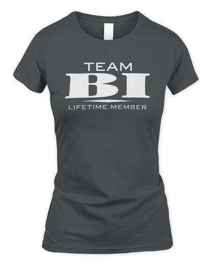 BI BL62-K4-128 - Personalized “Team NAME Lifetime Member” - Women's Standard T-Shirt - Charcoal