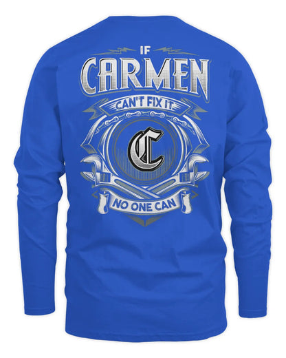 CARMEN AP81-K4-626 - Personalized Ahmed Quote Apparel “If Ahmed Can't Fix It, No One Can” - Men's Long Sleeved T-Shirt - Royal