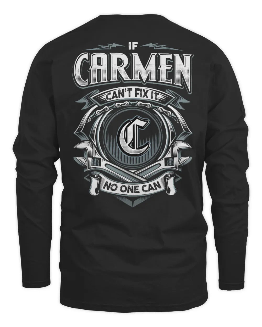 CARMEN AP81-K4-626 - Personalized Ahmed Quote Apparel “If Ahmed Can't Fix It, No One Can” - Men's Long Sleeved T-Shirt - Black
