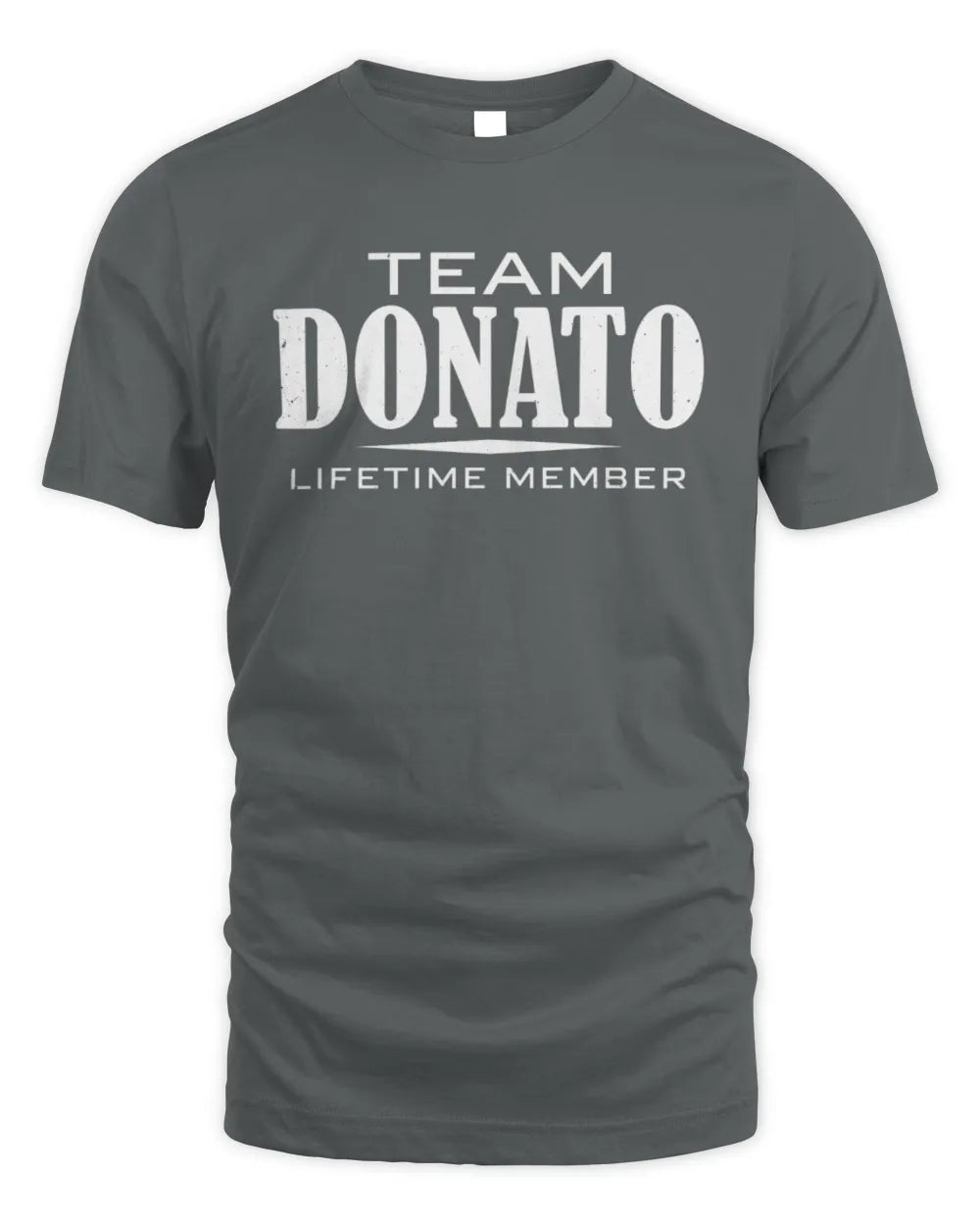 DONATO BL62-K4-128 - Personalized “Team NAME Lifetime Member” - Unisex Standard T-Shirt - Charcoal